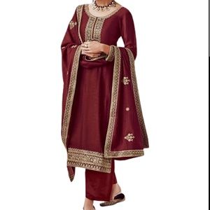 Fancy Pakistani Embellished Dress Wedding Indian Party Wear Shalwar Kameez